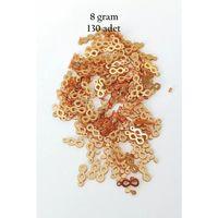 Oya Abiye Bileklik Kolye Pleksi Metalik Plastik Pul Altın Renk 8 gram 130 adet - BNC487
