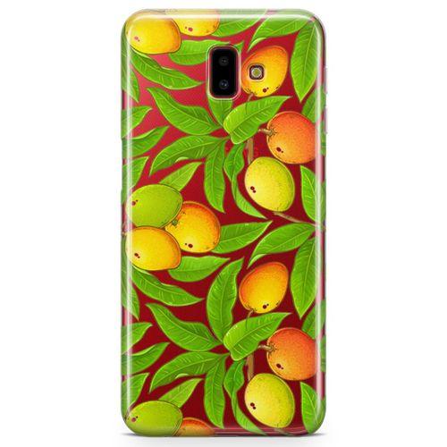 Samsung Galaxy J6 Plus Kılıf Mango Çiçekleri Arka Kapak Koruma Desenli Full Koruyucu