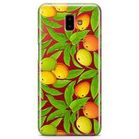 Samsung Galaxy J6 Plus Kılıf Mango Çiçekleri Arka Kapak Koruma Desenli Full Koruyucu
