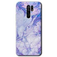 Xiaomi Redmi 9 HD Baskılı Kılıf + 9D Tam Ekran Koruyucu - Spots Lilac