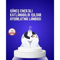 USB ve Solar Şarjlı Katlanabilir 5 Taraflı LED Lamba