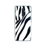 Oppo Reno 2Z Zebra Desenli Premium Şeffaf Silikon Kılıf
