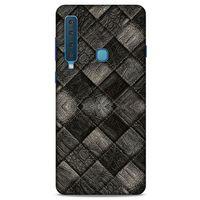 Samsung Galaxy A9 2018 Kılıf Patchwork (25) Antişok Kapak Siyah Gri