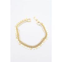 Kare Pullu Su Yolu Bileklik - Altın