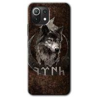 Xiaomi Mi 11 Lite Kılıf HD Desen Baskılı Arka Kapak - Bozkurt Göktürk + Kırılmaz Cam