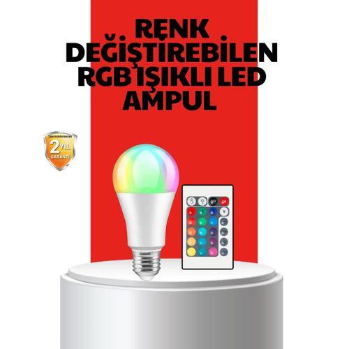 Rgb Uzaktan Kumandalı Led Ampul 16 Renkli A Kalite Orijinal
