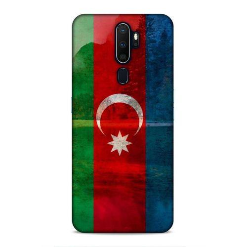 Oppo A5 2020 Uyumlu Kılıf Azarbaijan (43) Thin Fit Kılıf Bayrak Manzara