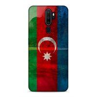 Oppo A5 2020 Uyumlu Kılıf Azarbaijan (43) Thin Fit Kılıf Bayrak Manzara