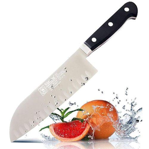 Sürbisa 61950 Sıcak Dövme Oluklu Santoku Şef Aşçı Sürmene Bıçağı 18 Cm