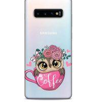 Zoologix (78) Samsung Galaxy S10 Plus Şeffaf Kılıf Silikon Desenli