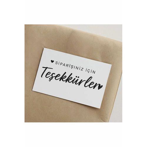 ’’Siparişiniz için teşekkürler’’ Teşekkür Kartı 100 Ad 8x5cm 300 gr Mat Kuşe