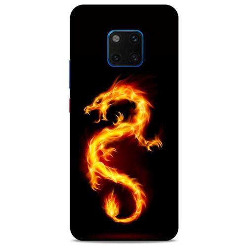 Huawei Mate 20 Pro Kılıf Dragons (26) Tpu Silikon Kılıf Tatoo Ateş Ejderhası