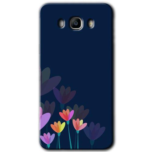 MRCİLETİSİM MRCİLETİSİM Samsung Galaxy J7 2016 Kılıf HD Desen Baskılı Arka Kapak + Temperli Cam - Çizim Çiçekleri