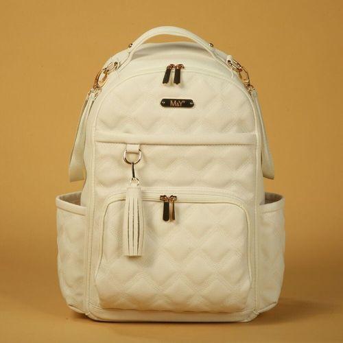 M&Y M&Y Oeste Deri Anne Bebek Bakım Sırt Çantası 7300 Krem