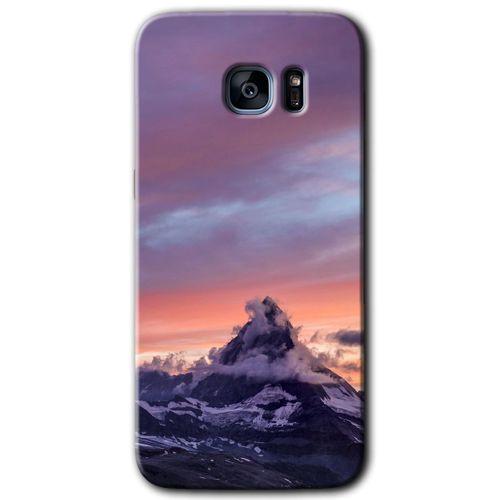 Galaxy S7 Edge Kılıf HD Desen Baskılı Arka Kapak - Zirve + Kırılmaz Cam