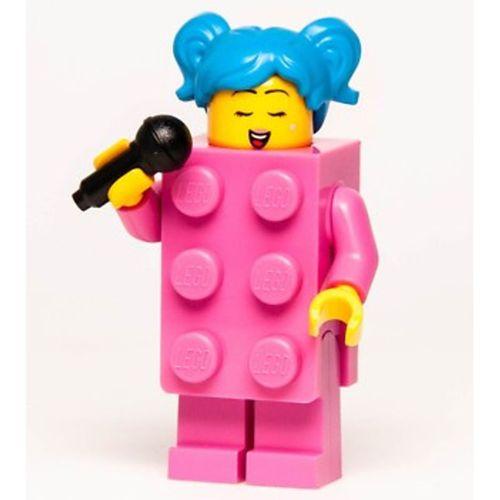 Orjinal Lego Minifigür Dark Pink Brick Costume Suit Singer Lady