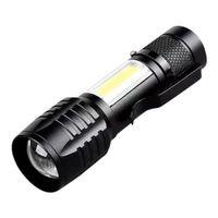 Wison Ws-5454 Taktik El Feneri Usb Şarj Edilebilir Kamp Feneri Cob Zumlanabilir Mini Taşınabilir El Feneri