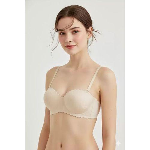 Lazer Kesim Dolgulu Telsiz İz Yapmaz Sütyen Ten