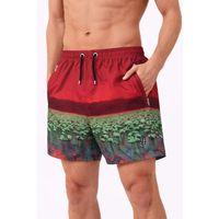 Erkek Deniz Şortu Fermuarlı Cepli File Astarlı Hızlı Kuruyan Premium - Kırmızı