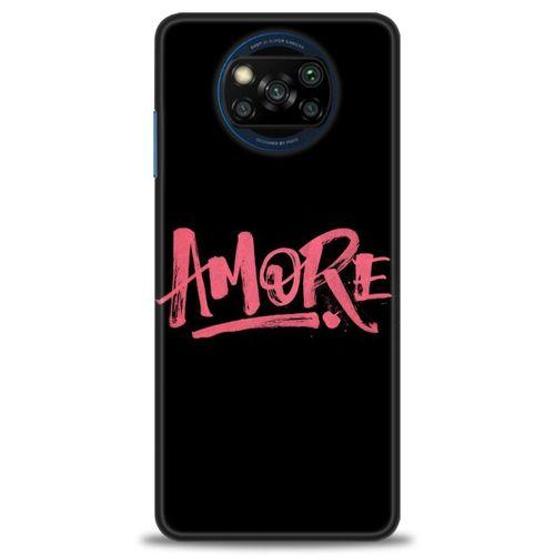 Xiaomi Poco X3 NFC Kılıf HD Baskılı Kılıf - Amore + Tam Ekran Koruyucu