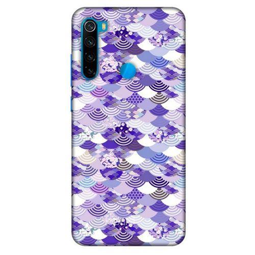 Xiaomi Redmi Note 8 Kılıf Pastel Renkler (15) Antişok Kılıf Mor Beyaz