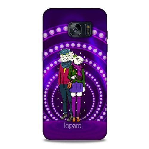Samsung Galaxy S7 Edge Kılıf FunnyMaX (33) Hybrid Kılıf Mor Tavşan