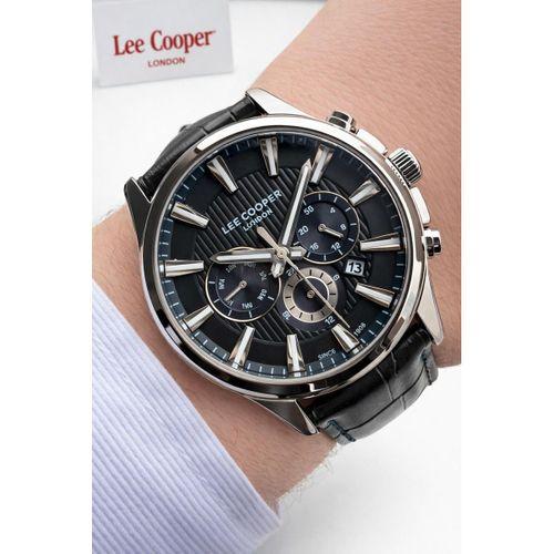 Lee Cooper Erkek Kol Saati 50 Mt Suya Dayanıklı Deri Kordon Bileklik Hediyeli VS.BLKT.0923