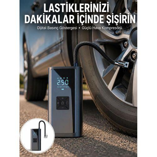 12v Uyumlu Çok İşlevli Akıllı Araç Lastik Pompası Yeni Nesil