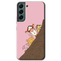 MRCİLETİSİM Samsung Galaxy S22 Kılıf HD Desen Baskılı Arka Kapak + Temperli Cam - Winnie the Pooh