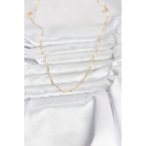 CM 14K Gold Renk Yassı Zincir Model 60 cm Kadın Kolye