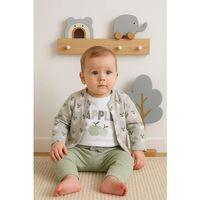 Elma Desenli Ceketli 3'lü Kız Bebek Takımı