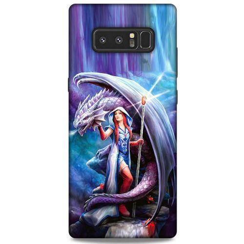 Samsung Galaxy Note 8 Kılıf Dragons (31) TPU Kılıf Ejderha ve Sahibe