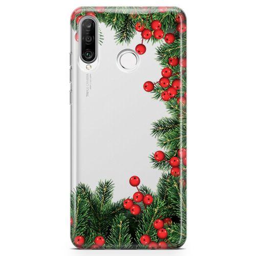 Huawei P30 Lite Kılıf Göknar Ağacı Arka Kapak Koruma Desenli Full Koruyucu
