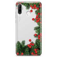 Huawei P30 Lite Kılıf Göknar Ağacı Arka Kapak Koruma Desenli Full Koruyucu