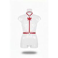 Kırmızı Kadın Kemer Fiyonk Detaylı Boyunluklu Vücut Aksesuarı - Brf127