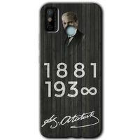 Tecno Spark 6 Go Kılıf HD Desen Baskılı Arka Kapak - Atatürk Ahşap İmza + Kırılmaz Cam
