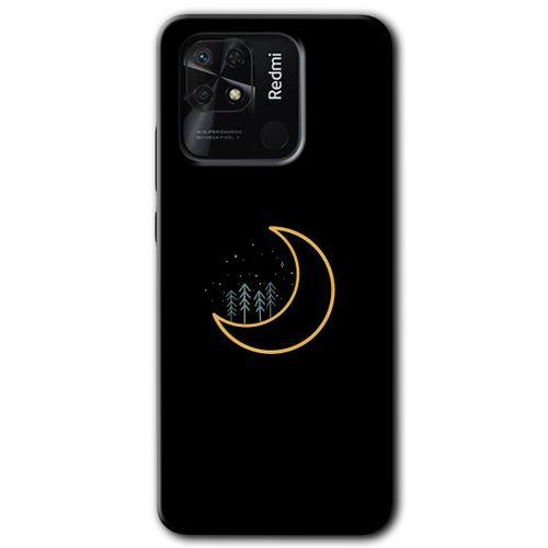 MRCİLETİSİM Xiaomi Redmi 10C Kılıf HD Desen Baskılı Arka Kapak + Temperli Cam - İyi Geceler