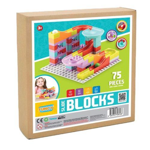 Slide Blocks 75 Parça Çocuklar İçin Eğitici ve Yaratıcı Blok Seti