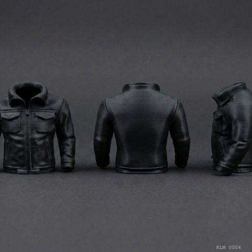 Siyah Fermuarlı Cepli Deri Ceket Formlu Makyaj Fırçalığı Masaüstü Kozmetik Düzenleyici