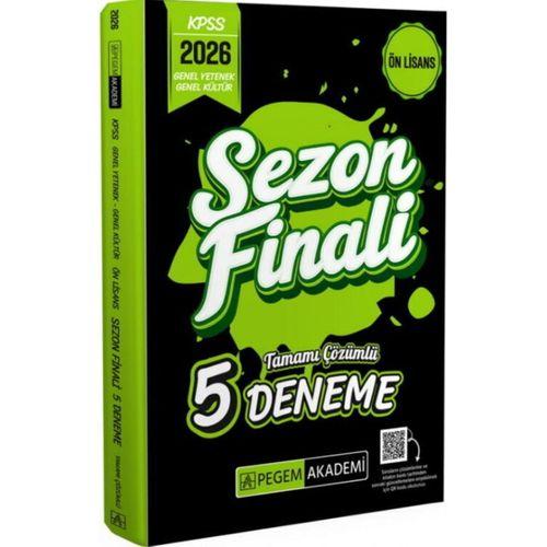 2026 KPSS Ön Lisans Genel Yetenek Genel Kültür Sezon Finali Tamamı Çözümlü 5 Deneme Pegem Yayınları