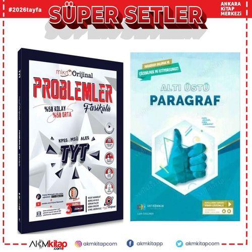 Orijinal Mikro TYT Problemler Fasikülü ve Antrenman Altı Üstü Paragraf Soru Bankası Seti 2 Kitap