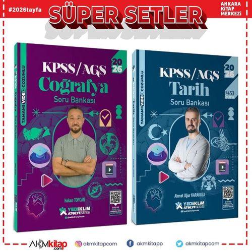 Yediiklim Yayınları 2026 KPSS Tarih ve Coğrafya Atölye Serisi Soru Bankası Seti 2 Kitap