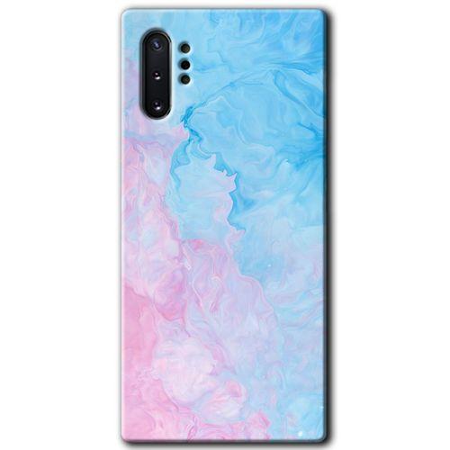 MRCİLETİSİM MRCİLETİSİM Samsung Galaxy Note 10 Plus Kılıf HD Desen Baskılı Arka Kapak + Temperli Cam - Blue Art