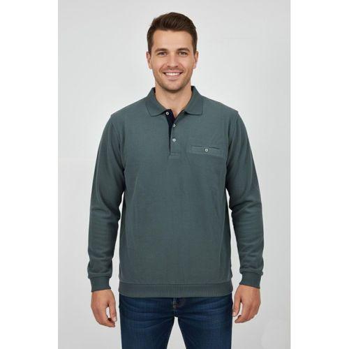 Erkek Polo Yaka Cepli Selanik Sweatshirt Regular Kalıp BGL-ST04923