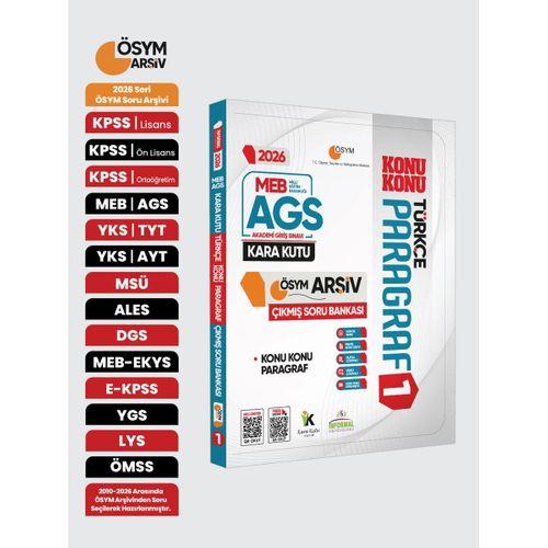 2026 MEB AGS Türkçenin Kara Kutusu PARAGRAF 1 KONU KONU ÖSYM Çıkmış Soru Bankası Konu Özetli Çözümlü