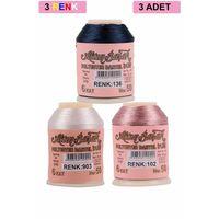 3 Adet Altınbaşak Oya ve Dantel İpi 20 gr - Royaleks - No: 903 - 102 - 136
