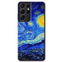 Samsung Galaxy S21 Ultra HD Baskılı Kılıf + 9D Tam Ekran Koruyucu - Starry Night