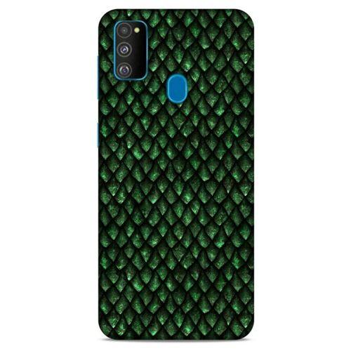Samsung Galaxy M30s Kılıf Dragons (5) Koruma Kabı Ejderha Koyu Yeşil Pul