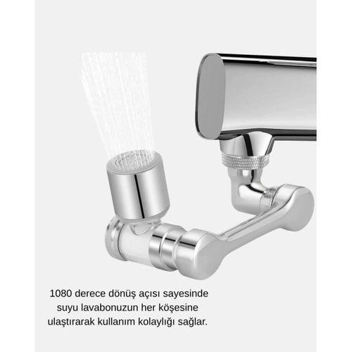 1080° Dönebilen Musluk Ucu – Su Tasarruflu, Esnek Ve 360° Çift Eksenli Başlık