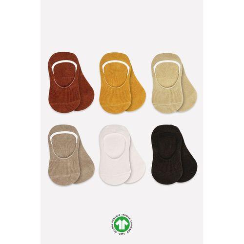 Bistyle Bistyle Mix Babet Çorap 6'Lı BS30101M Toprak